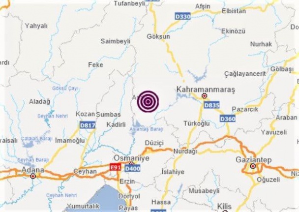 Andırın’da 2.2 şiddetinde deprem    